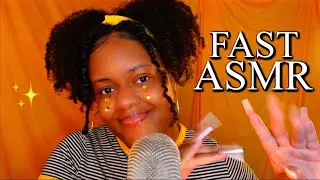 ASMR - ♡ Fast Hand Sounds & Movements + Dry Mouth Sounds 💛 (SUPER GOOD)