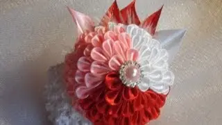 Георгин своими руками. Мастер класс : Канзаши / Dahlia by your hands. Master Class : Kanzashi