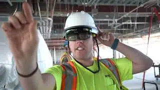 Construction workers try Trimble Connect for HoloLens for the first time