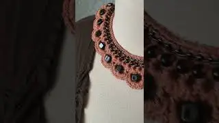 Плетене намисто і брошка/Crochet necklace & brooch
