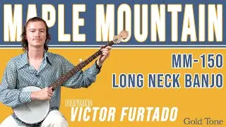 Victor Furtado with our Maple Mountain Openback Long Neck Banjo | MM-150LN