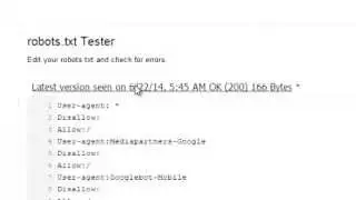 How to test a robots.txt file using Google Webmaster tools