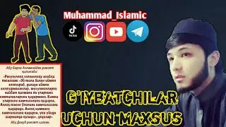 G'iybatchilar uchun maxsus tayyorlandiXamma o'zi uchun xulosa qiladi...| Muhammad Islamic tiktok