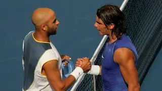 Rafael Nadal vs James Blake 2005 US Open R3 Highlights
