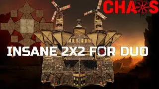 CHAOS - BEST 2X2 DUO Base with DOUBLE BUNKER & INSANE Online Defence in Rust