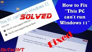 How To Fix Windows 11 Installation Error "This PC Can't Run Windows 11" I Updated In Hindi 🔥🔥🔥 2023
