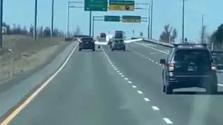 Small passenger plane makes emergency landing on Quebec highway