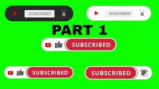 New Style | Green screen Animated Subscribe Button With Sound Effect | Green And Black Screen