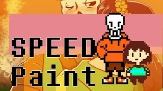 [Undertale] Speedpaint: Underswap Chara and Underswap Papyrus