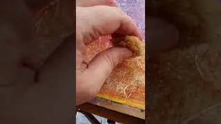 Painting en plein air using egg tempera