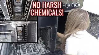 HOW TO DEEP CLEAN YOUR OVEN without harsh chemicals! // OVEN DEEP CLEANING MOTIVATION satisfying!