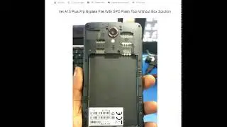 Itel A13 Plus FRP Bypass Reset File 12MB Only SPD Tool 100% Working Tested 