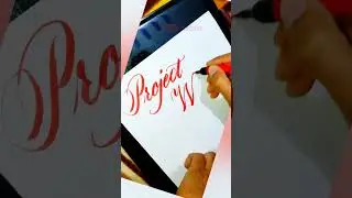 How to write Project work in stylish handwriting for students | brush pen calligraphy art