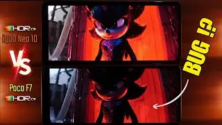 Poco F7 vs iQOO Neo 10 Comparison - Part 2 - HDR Display Performance 🔥 Dolby Vision vs HDR10+ 🤯