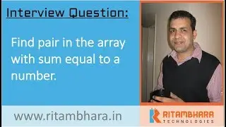 Find if pair exist in the array with sum equal to a number
