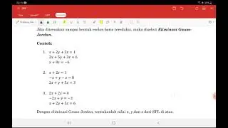 Eliminasi Gauss Jordan