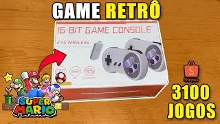 (MUITO BARATO) GAME RETRÔ 16-bit COM 3100 JOGOS É BOM? VALE A PENA COMPRAR ? - UNBOXING SHOPEE.
