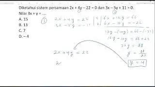 Sistem persamaan linear dua variabel: Latihan OSN Matematika SMP 2024_m1