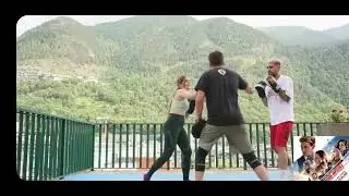 Mayichi entrenando para la velada