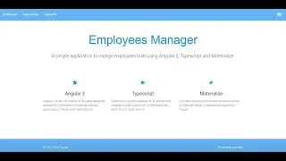 Angular 2 CRUD with WebAPI - Application Demo