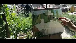 Пленэр. Летний натюрморт.