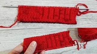 Фабричный метод набора петель для резинки 1x1 и 2x2.