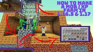 How to make a mob / XP farm in Minecraft 1.16.5 & 1.17 without a mob spawner!
