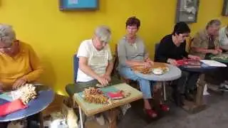 Lace-making in Bruges, Belgium