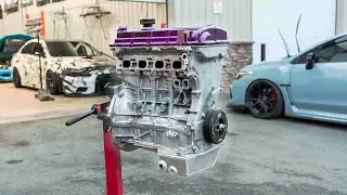 Rebuilding an 800WHP 4 Cylinder Engine (4B11T)
