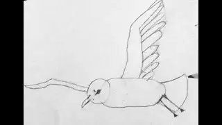 Марусяс. Marusyas. Рисуем с малышами летящую птицу ( чайку ). Draw with baby flying bird, seagull.