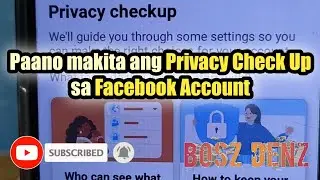 Paano makita ang Privacy Check Up sa Facebook Account 