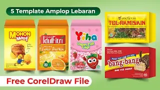 BAGIAN 3 - LIMA buah Template Amplop Lebaran Tema Unik 2023 - Free CorelDraw File #EdukasiGrafis