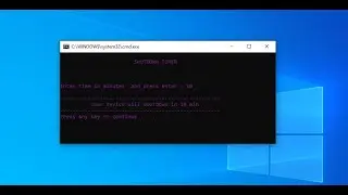 How to create a shutdown timer batch file