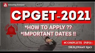 CPGET 2021 Notification by Osmania University for PG and Integrated Courses in Telangana State