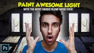 PAINT AWESOME LIGHT with the MOST UNIQUE BLEND MODE in PHOTOSHOP!