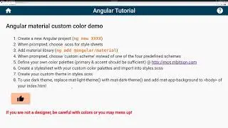 How to use custom colors in Angular Material