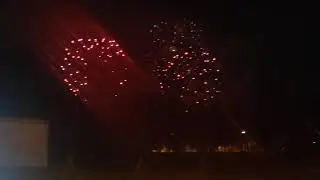 Праздничный,красивый,большой салют в честь дня города Колпино