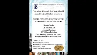 Annual National Student Conference - NOBEL CONNECT: REDEFINING THE WORLD THROUGH LITERATURE