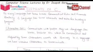 06- Elements Of C Programming Language | C language for beginners | Complete Syllabus