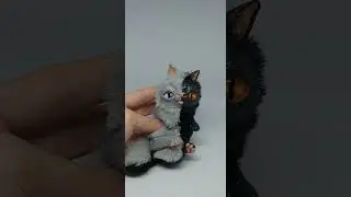 кот игрушка в смешанной технике. Hugger toy's  vk