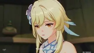 Lumine see her brother Ather in Mirror Cutscene - Genshin Impact