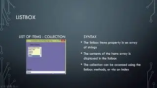 CIS150 Ch 10 Listbox 1