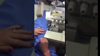 Обработка шва на оверлоке, прямая строчка