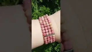 Браслет из родонита. #jewelry #бисер #diy #ручная_работа #подарок #handmade