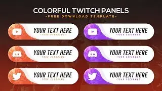 Colorful Gaming Twitch Panels Template - Free Download | FezoDesigns