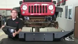 Go Rhino BRJ40 Front Bumper for Jeep Wrangler JK Installation (23100T)