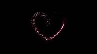 Love Heart Particle Swirl.