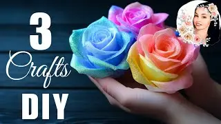3 IDEAS 💥 Amazing Flowers Easy Craft Ideas 💥 Decorations with Foam Sheets