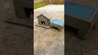 Build & Destroying Mini Swimming Pool With House #shorts