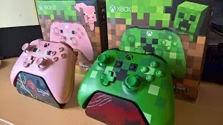 Minecraft Creeper & Pig Xbox One Controller Unboxing